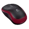 Logitech M185 Wireless Mouse in Black and Red