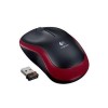 Logitech M185 Wireless Mouse in Black and Red