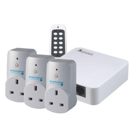 Energenie MiHome Starter Pack Home Gateway + 3 x Home Adapter + 1 x Remote