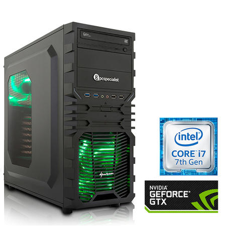 PC Specialist Core i7-7700 16GB 2TB GeForce GTX 1060 DVD-RW Windows 10 Gaming Desktop