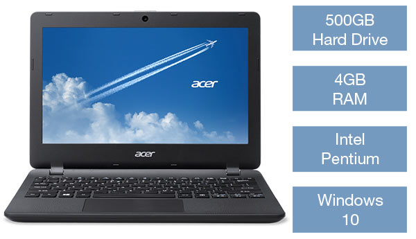 Acer TravelMate laptop 500GB Hard drive