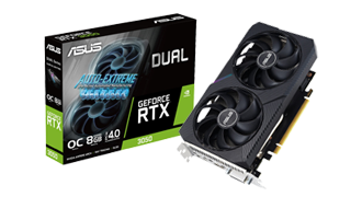 ASUS Dual GeForce RTX 3050 V2 8GB GDDR6 OC graphics card