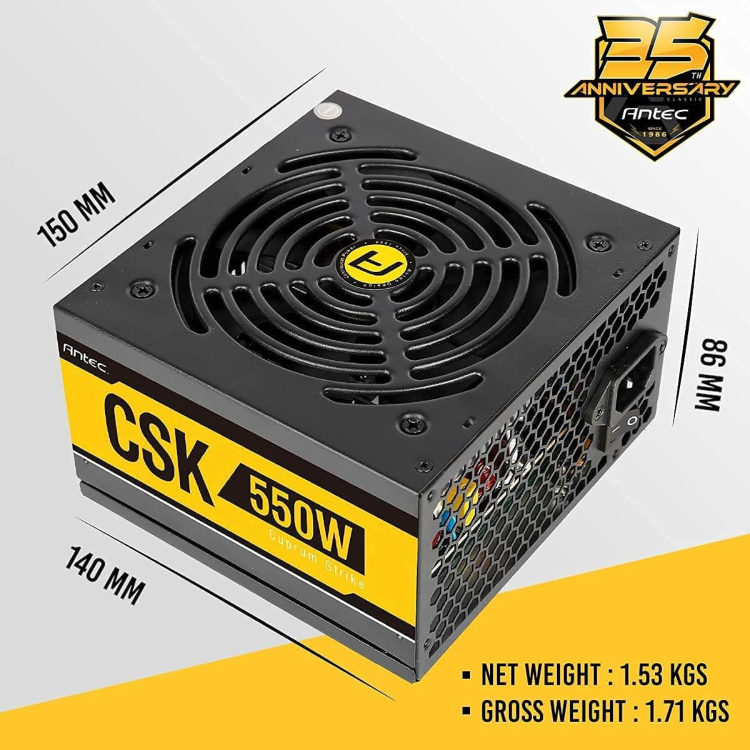 Antec Cuprum Strike 550W Non-Modular 80 PLUS Bronze Power Supply