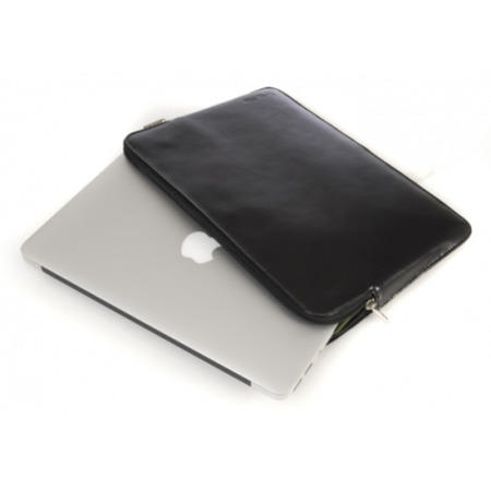 Knomo Designer Leather Sleeve fits 13.3" Ultrabooks -14-062-BLK