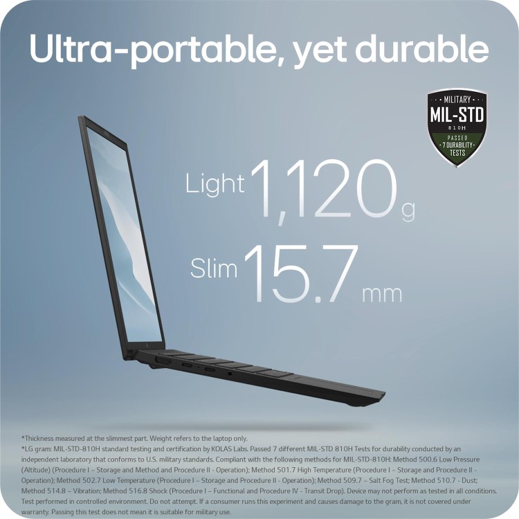 LG Gram 14Z90T-G0T-G Intel Core Ultra 7 16GB RAM 512GB SSD 14 Inch Windows 11 Laptop