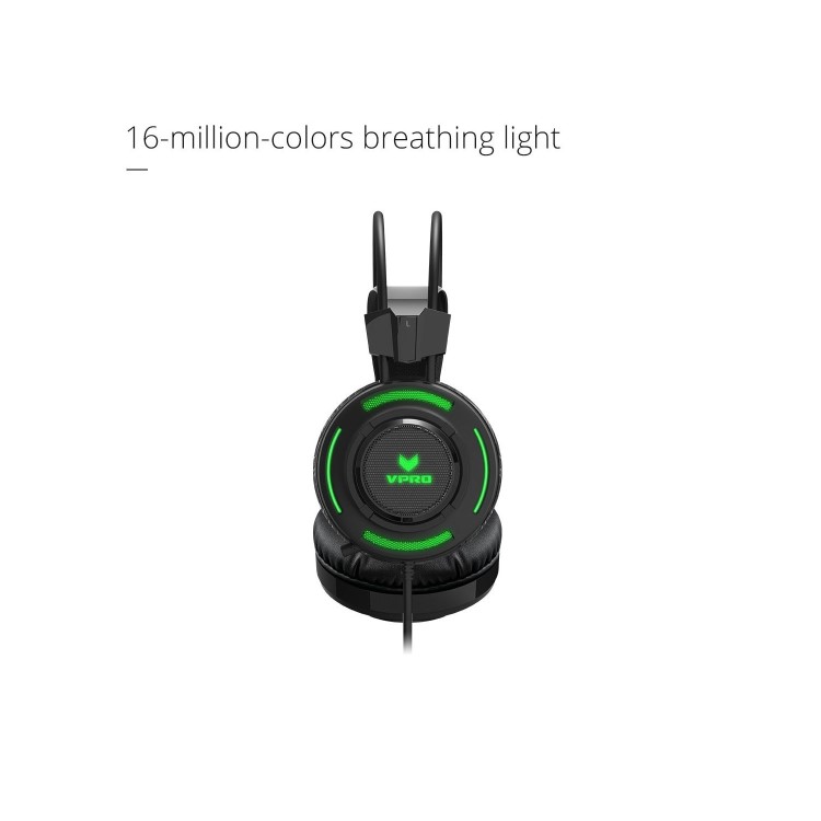 VPRO VH200 Gaming Illuminated Headset Black