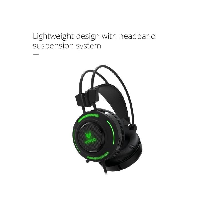 VPRO VH200 Gaming Illuminated Headset Black