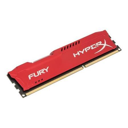 HyperX Fury 4GB DDR3 1600MHz Non-ECC DIMM Memory - Red