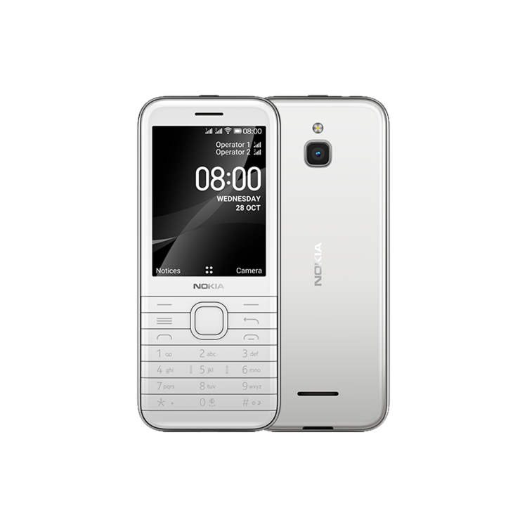 Nokia 8000 4G White 2.8" 4GB 4G Unlocked & SIM Free