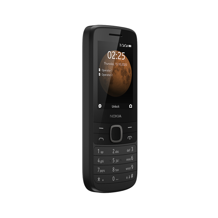 Nokia 225 Black 2.4" 128MB 4G Unlocked & SIM Free