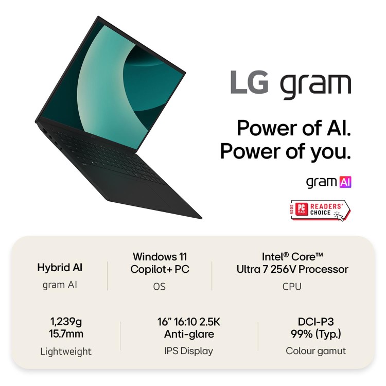 LG Gram 16Z90TL-G Intel Core Ultra 7 16GB RAM 1TB SSD 16 Inch Windows 11 Laptop