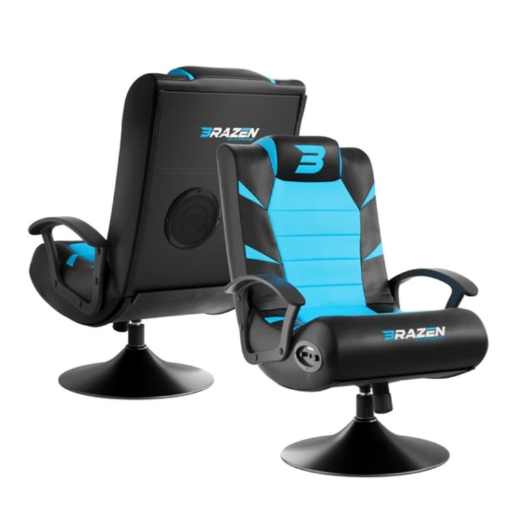 BraZen Pride 2.1 Bluetooth Surround Sound Gaming Chair - Blue