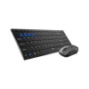 Rapoo 9060M Multi-mode Wireless Mouse &amp; Ultra-slim Keyboard Set Black UK Layout