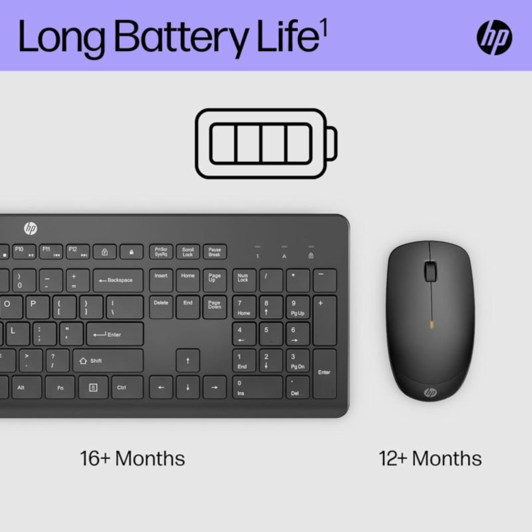 HP 235 Wireless Keyboard and Mouse Combo Black