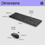 HP 235 Wireless Keyboard and Mouse Combo Black