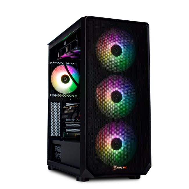 Refurbished Fierce Inferno AMD Ryzen 5 5600X 16GB 1TB & 240GB RTX 3070 Windows 10 Gaming Desktop