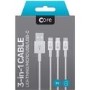Core 3-in-1 Cable Type-C / Lightning / Micro USB 1M
