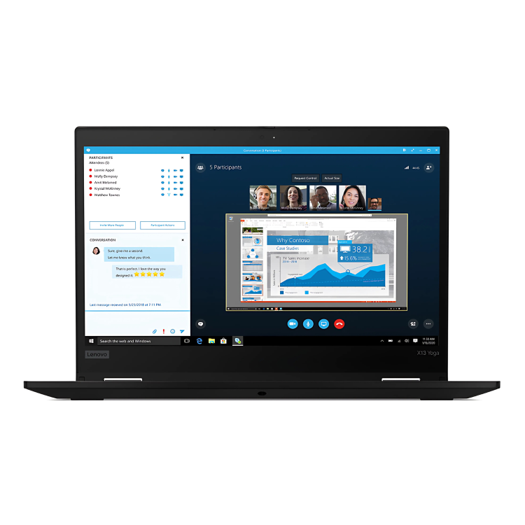Lenovo ThinkPad X13 Yoga Intel Core i5 8GB RAM 256GB SSD 13.3 Inch Touchscreen Windows 10 Pro Convertible Laptop