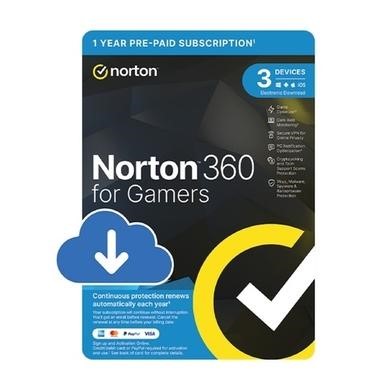 Norton 360 Deluxe Gaming Internet Security with VPN 3 Devices 12 Month Subscription