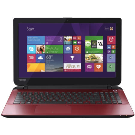 Refurbished Grade A1 Toshiba Satellite L50D-B-146 Quad Core 8GB 1TB Laptop in Red
