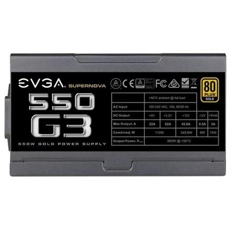 EVGA G3 550W 80 Plus Gold Fully Modular Power Supply
