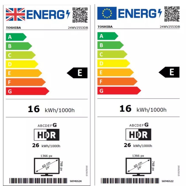 Toshiba 24WV2553DB 24" HD Ready Smart LED TV with HDR10 Dolby Audio & Freely Streaming