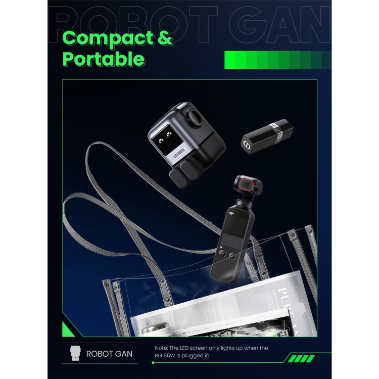 Ugreen Uno 65W 3-Port GaN Charger - Black