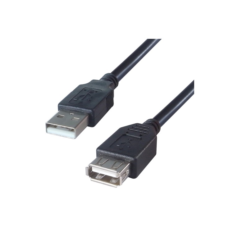 2M USB A Cable - Black