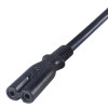 UK Mains to Figure 8 C7 2m Black OEM Power Cable