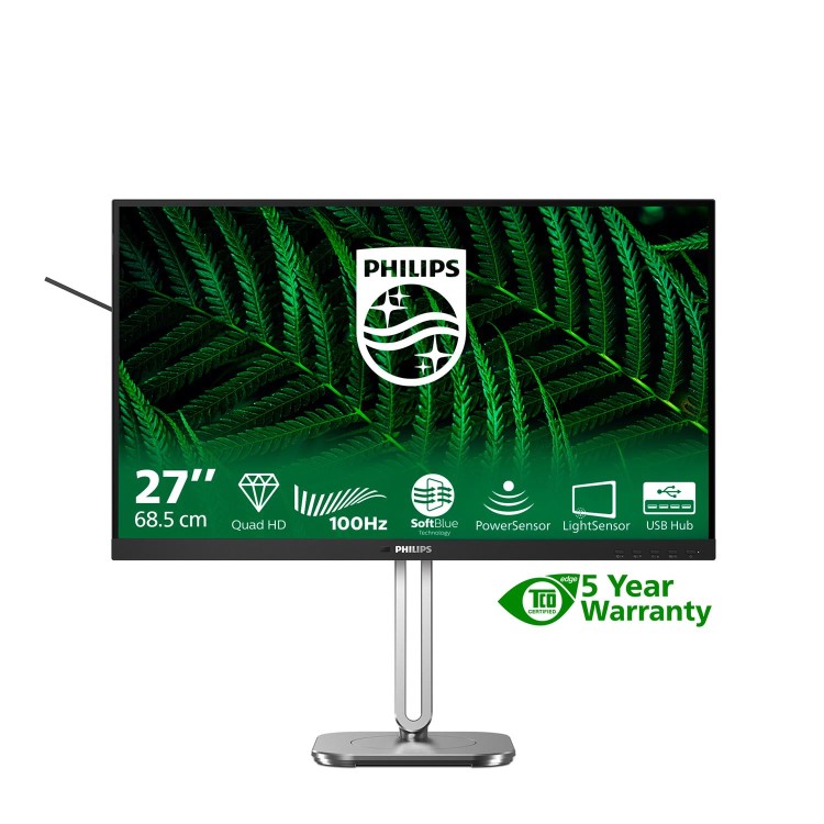 Philips 5000 Series 27B2G5500 27" IPS QHD 100Hz Efficiency Business Monitor