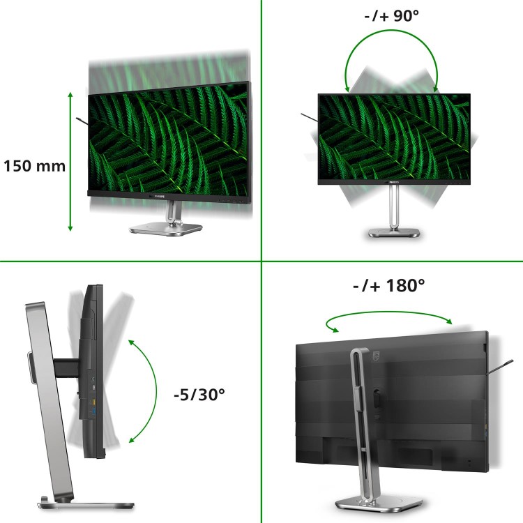 Philips 5000 Series 27B2G5601 27" IPS QHD 100Hz RJ45 Efficiency Business Monitor