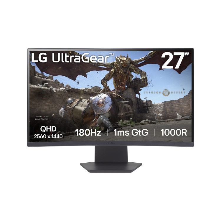LG UltraGear 27GS60QC 27" VA QHD 180Hz 1ms Curved Gaming Monitor 