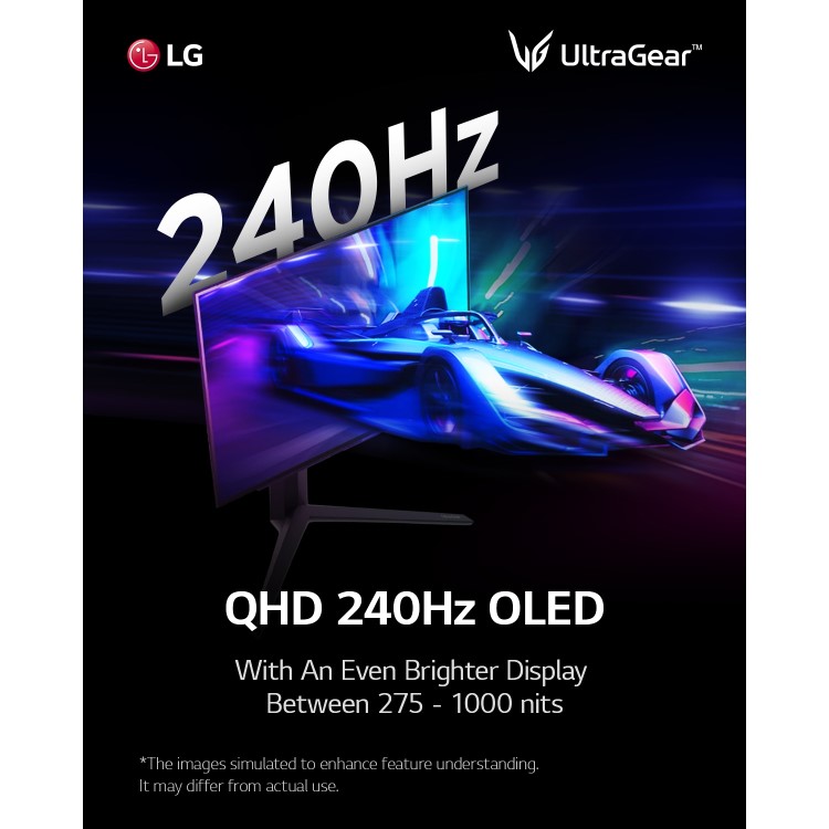 LG UltraGear 27GS95QE 27" QHD OLED 240Hz 0.03ms Gaming Monitor