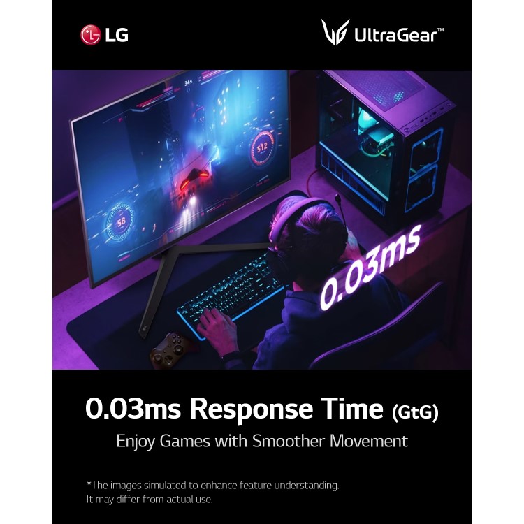 LG UltraGear 27GS95QE 27" QHD OLED 240Hz 0.03ms Gaming Monitor