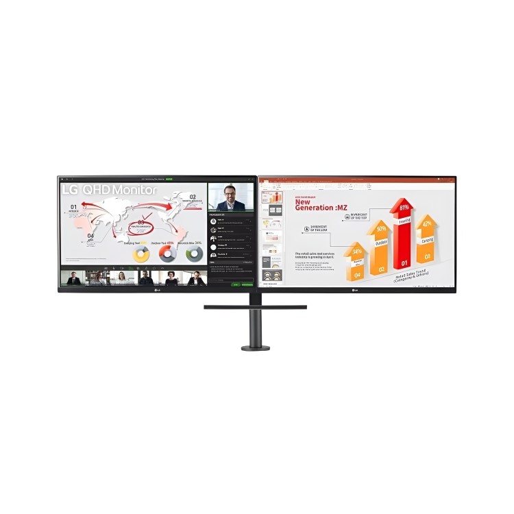 LG Ergo Dual 27QP88DP-BS 27" QHD IPS Ergo Dual-Daisy Chain Monitor