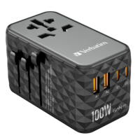 Verbatim UTA-06 GAN III 100W Universal Travel Adapter Verbatim UTA-06 GAN III 100W Universal Travel Adapter