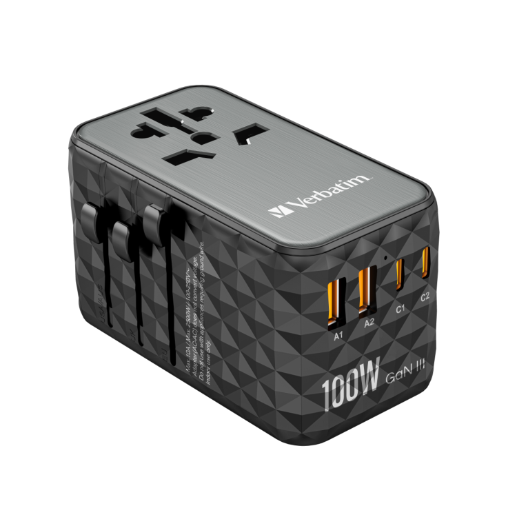 Verbatim UTA-06 GaN III 100W Universal Travel Adapter