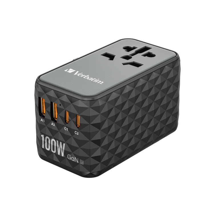 Verbatim UTA-06 GaN III 100W Universal Travel Adapter