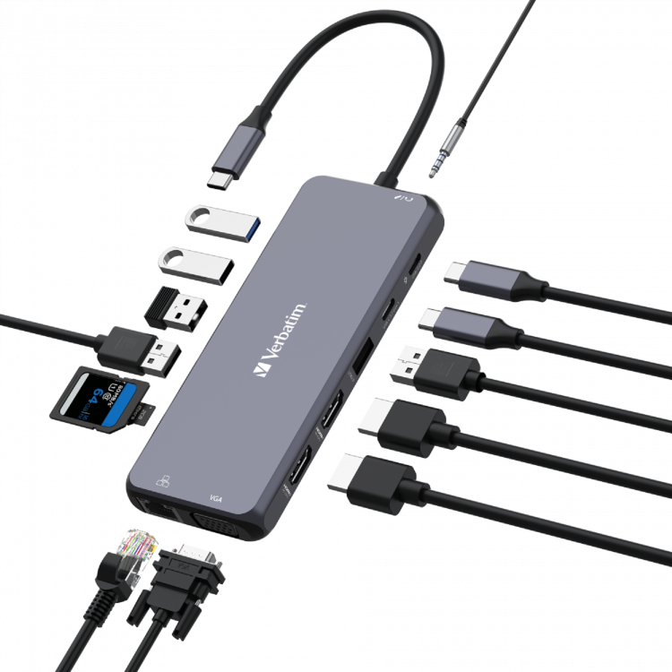 Verbatim CMH-14 USB-C Pro 14 Port Multiport Hub