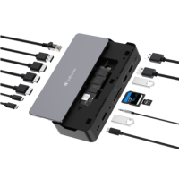 Verbatim CDS-15S USB-C Pro 15 Port with SSD Slot Docking Station Verbatim CDS-15S USB-C Pro 15 Port with SSD Slot Docking Station