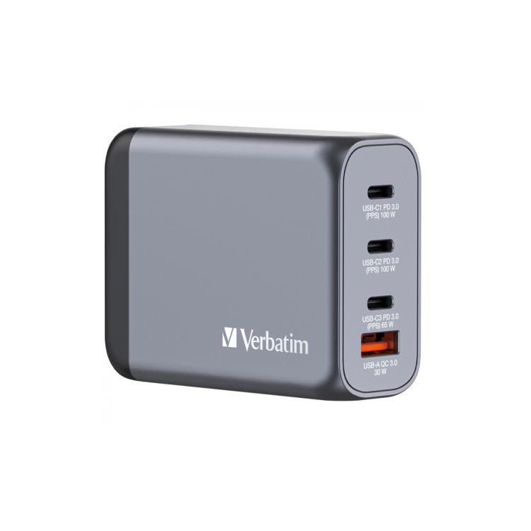 Verbatim 4-Port GaN 100W Wall Charger