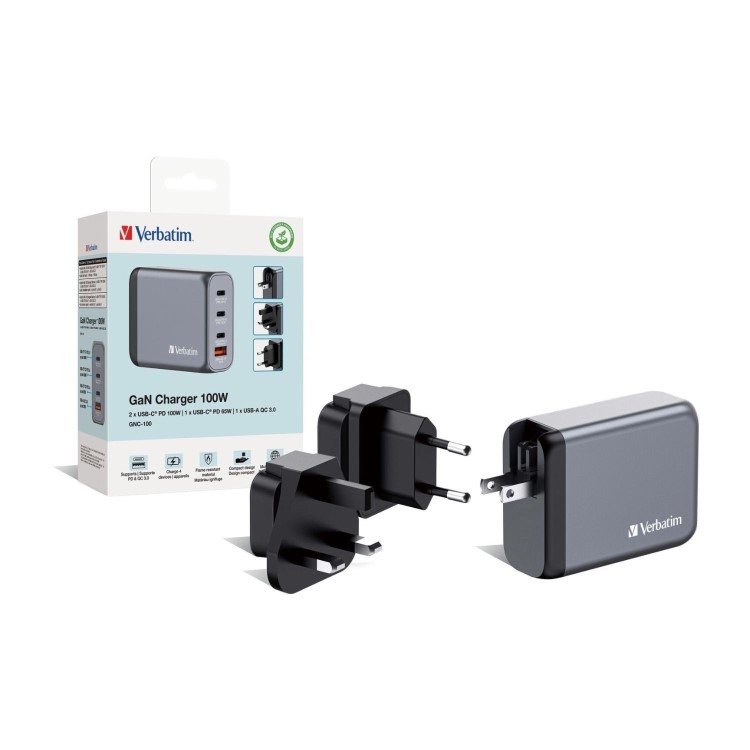 Verbatim 4-Port GaN 100W Wall Charger