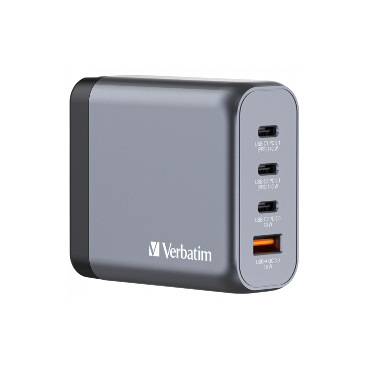 Verbatim 4-Port GaN 140W Wall Charger