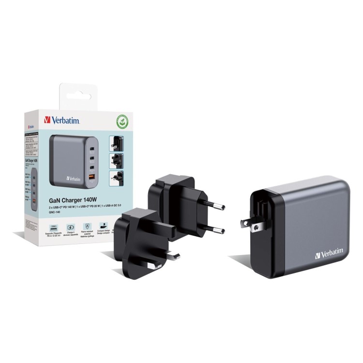 Verbatim 4-Port GaN 140W Wall Charger