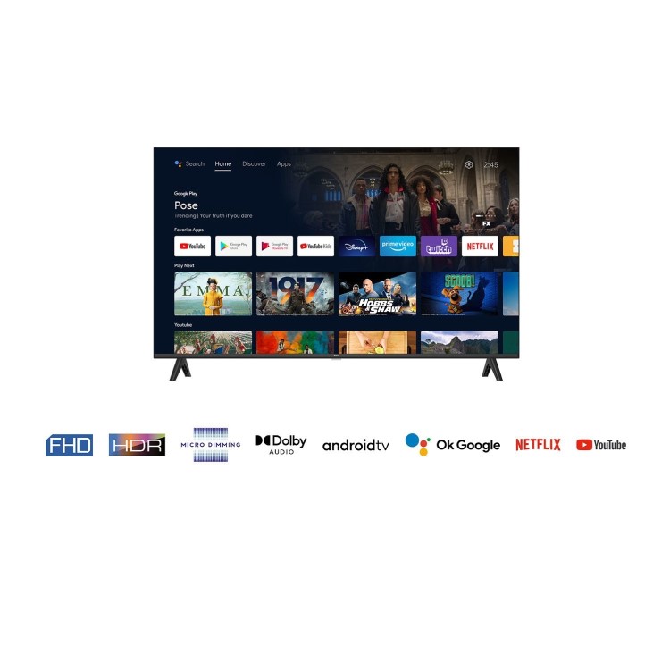 TCL 40S5400AK 40-Inch Full HD Smart Android TV  HDR10 Dolby Audio & Chromecast-Built-In