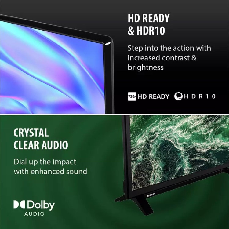 Toshiba 32 Inch Smart HD Ready HDR DLED Freely TV