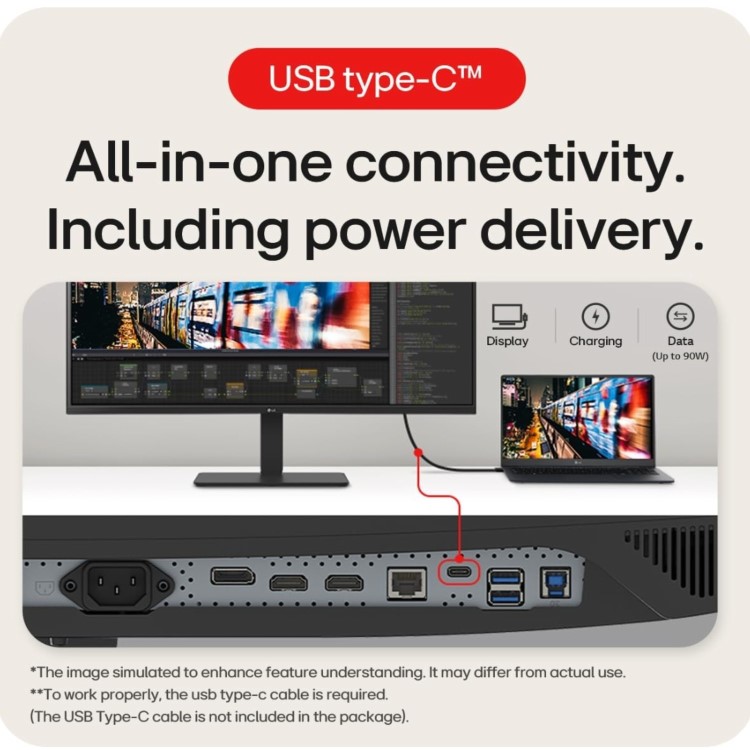 LG 34BA85QE 34" IPS QHD USB-C Webcam UltraWide Curved Monitor