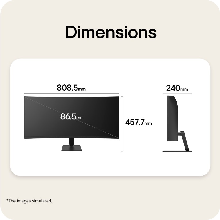 LG UltraWide U6 34" VA QHD 120Hz Curved Monitor