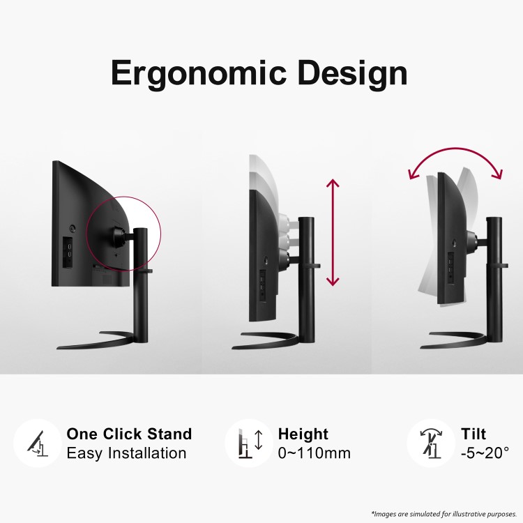 LG UltraWide 34WQ75C 34" IPS QHD Curved USB-C Monitor