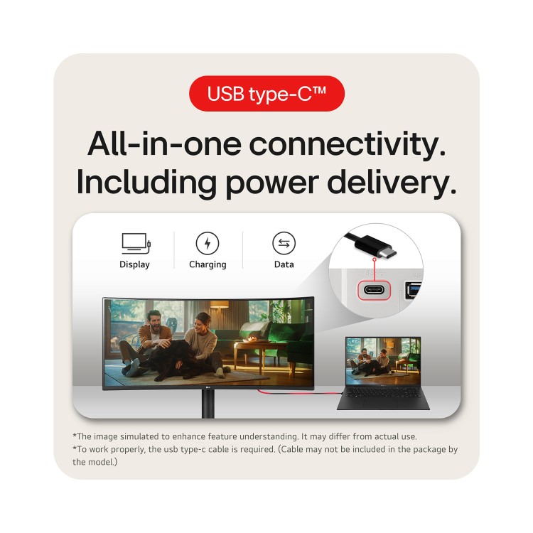 LG 34WR55QK 34" VA WQHD 100Hz USB-C UlraWide Monitor 